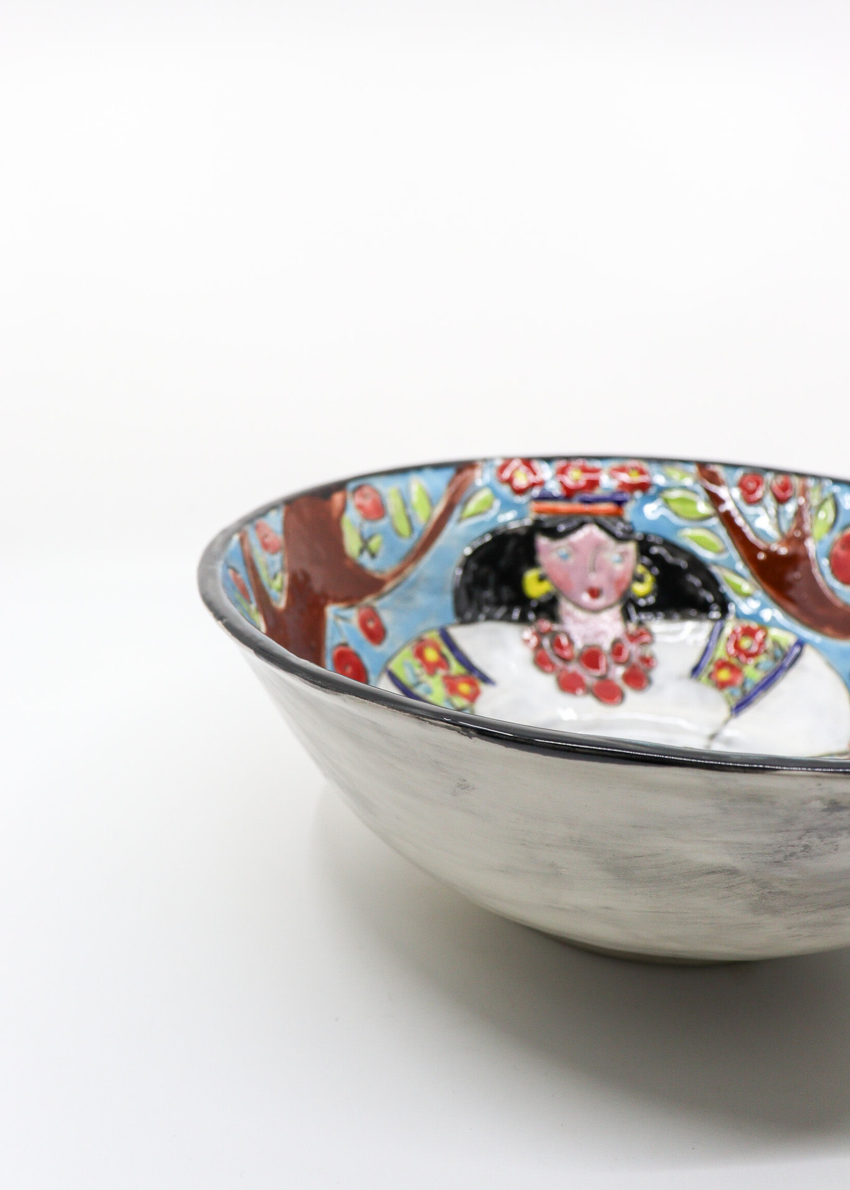 HOME - Ceramics -Pasta Bowl,  Woman in Ukrainian Costume