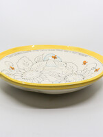 CERAMICS - 12" Bowl, Yellow Sunflowers, " Those Who Bring Sunshine into the Lives of others cannot Keep It From Themselves"