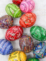PYSANKY -  Easter Eggs Wooden Decorated in Multi Colors