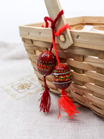 ACCESSORIES - Pysanka Wooden  Egg for Basket Decoration , Hand painted