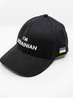ACCESSORIES - Baseball Cap " I am  UKRAINIAN", Black, with Ukrainian  Flag