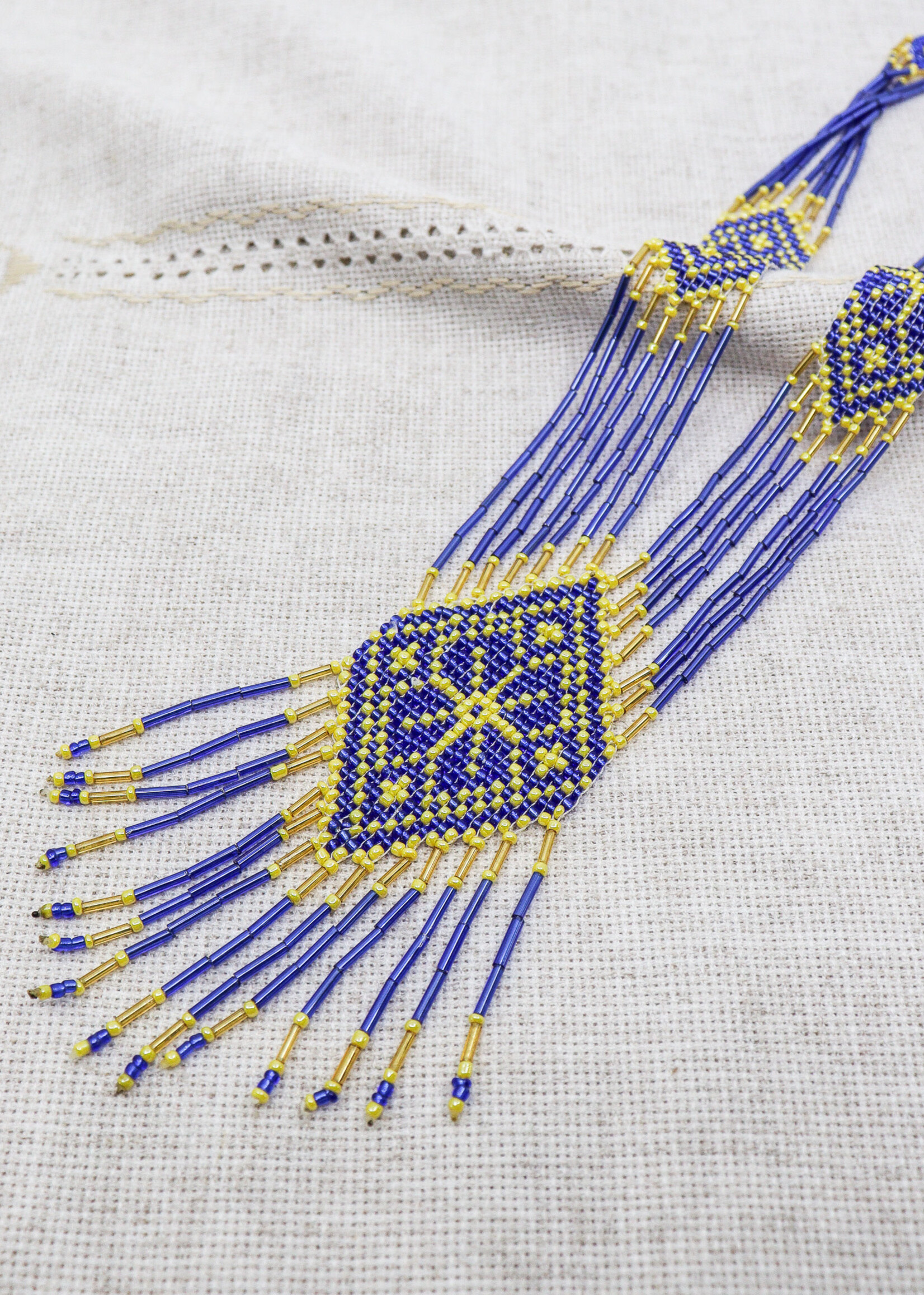ACCESSORIES - Gerdan Handmade Long Beaded  Necklace with fringe