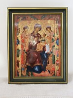 ART  - Vintage  Icon, Thronende Madonna Mit Kind, Heinrich Villeroy and Boch/ "Porzellan" W. Germany