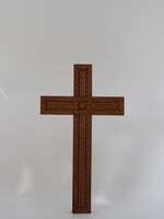 HOME -Handmade Wall  Cross , Hutsul  Folk Wood Carving