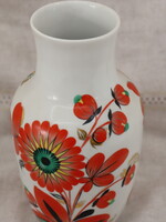 HOME - Vase, 9" Tall,   Vintage Decorative  Hand Painted  by Ukrainian Artist, Porcelain  vase with Floral motif