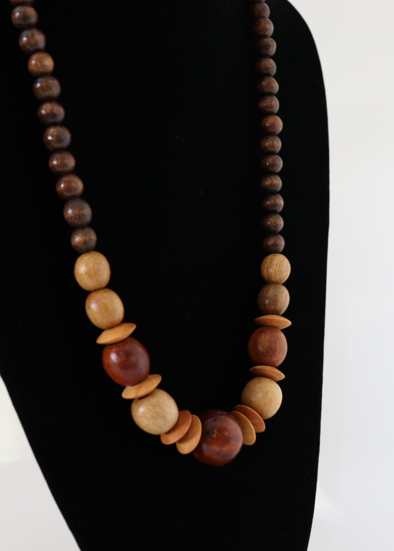 ACCESSORIES  - Necklace, Traditional  Ukrainian Folk Wooden beads, Length 12.5"