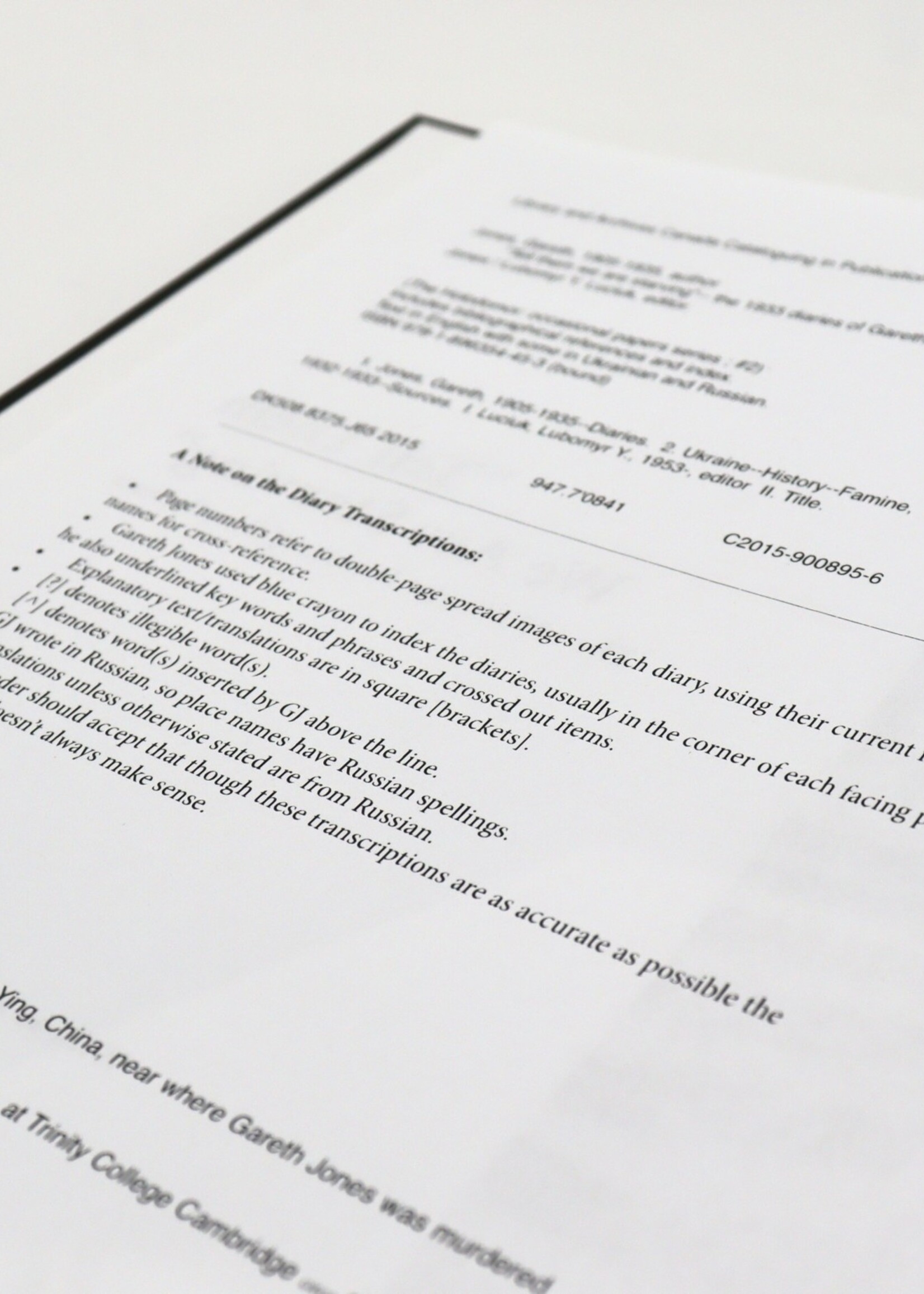 None BOOK  Tell Them We Are Starving  The 1933 Diaries by Gareth Jones