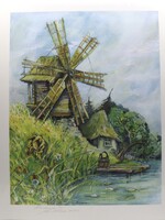 None PRINT - Windmill by L. Kozak