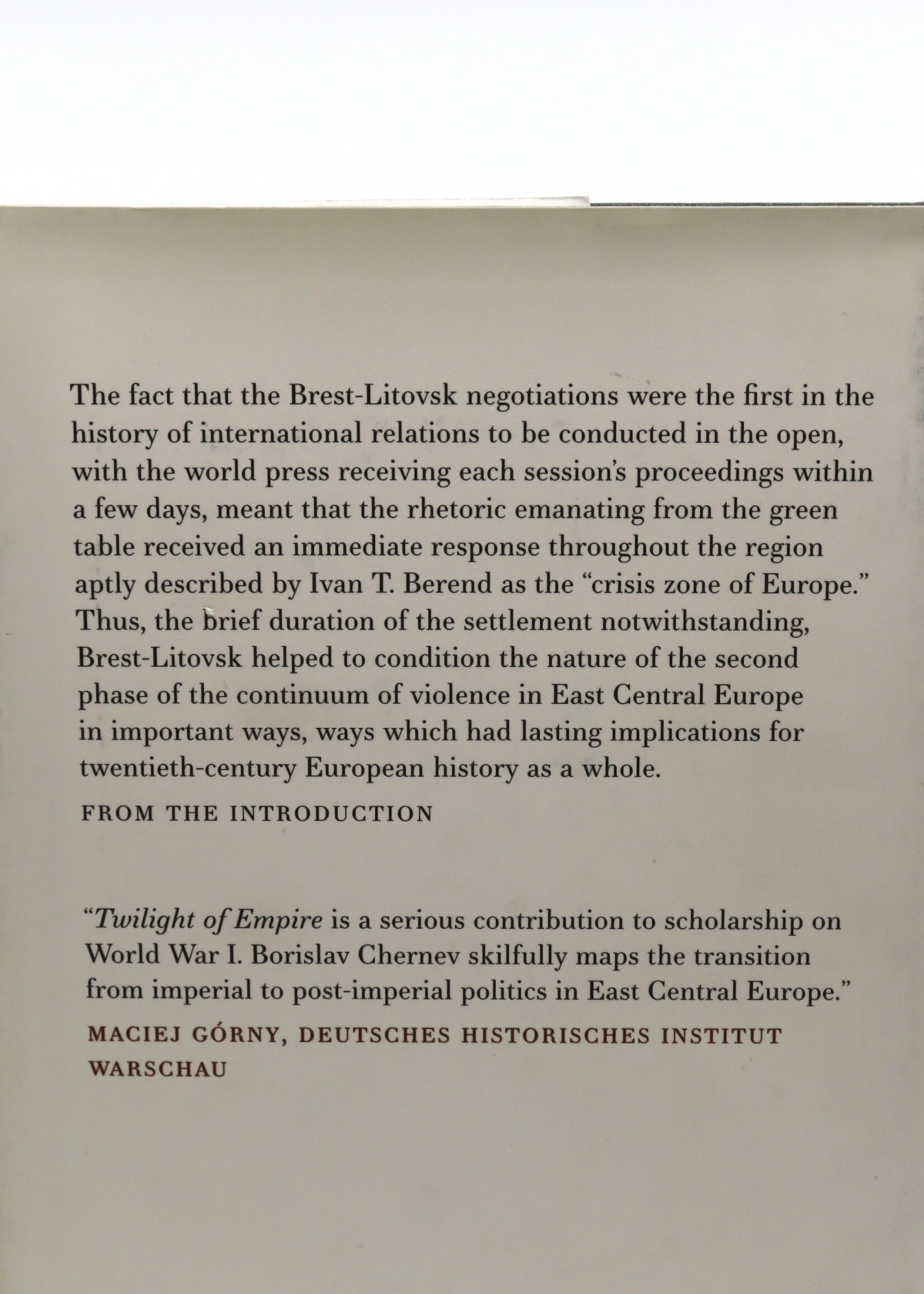 None BOOK - Twilight of Empire by B. Chernev