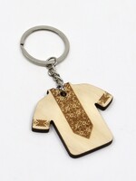 ACCESSORIES - Keychain , Wood burned embroidery vyshyvanka