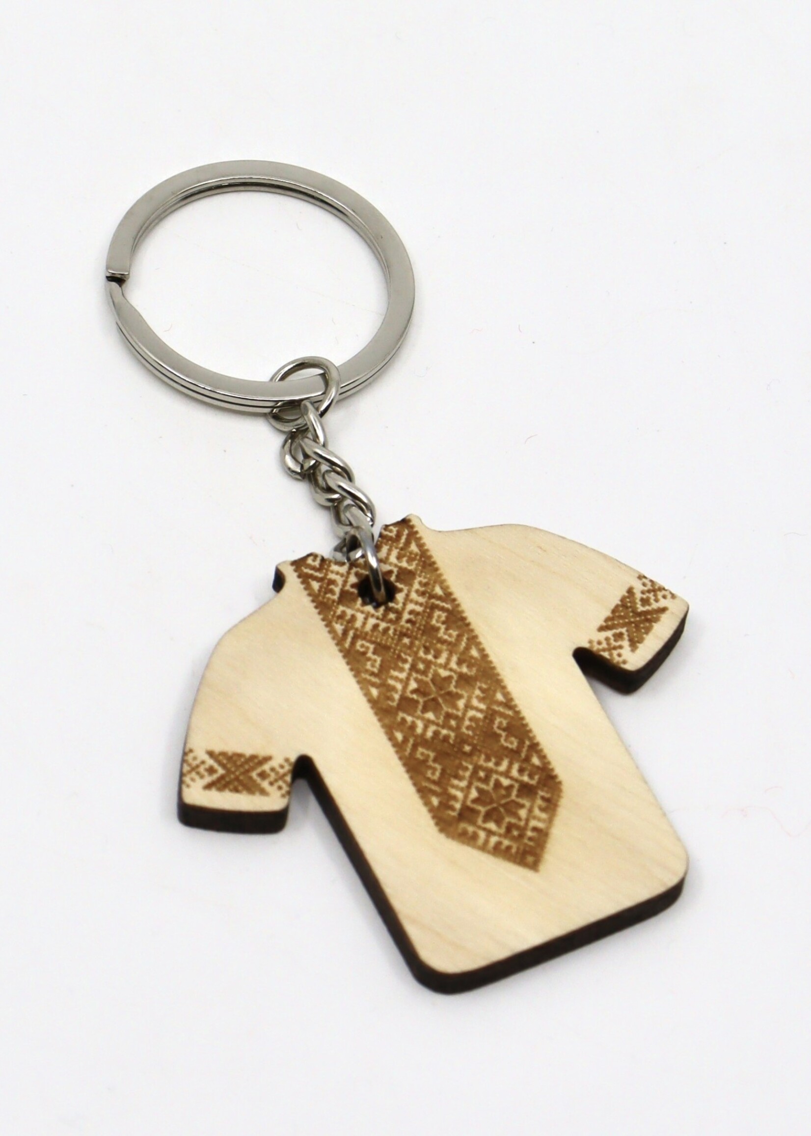 ACCESSORIES - Keychain , Wood burned embroidery vyshyvanka