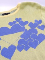 APAREL -  (W) Jumper, Yellow, Knitted  size M, short sleeve, Cotton