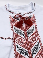 APPAREL - (Men's) White T-Shirt, Size 52,  Tricot Embroidered in Red/Black, long sleeve