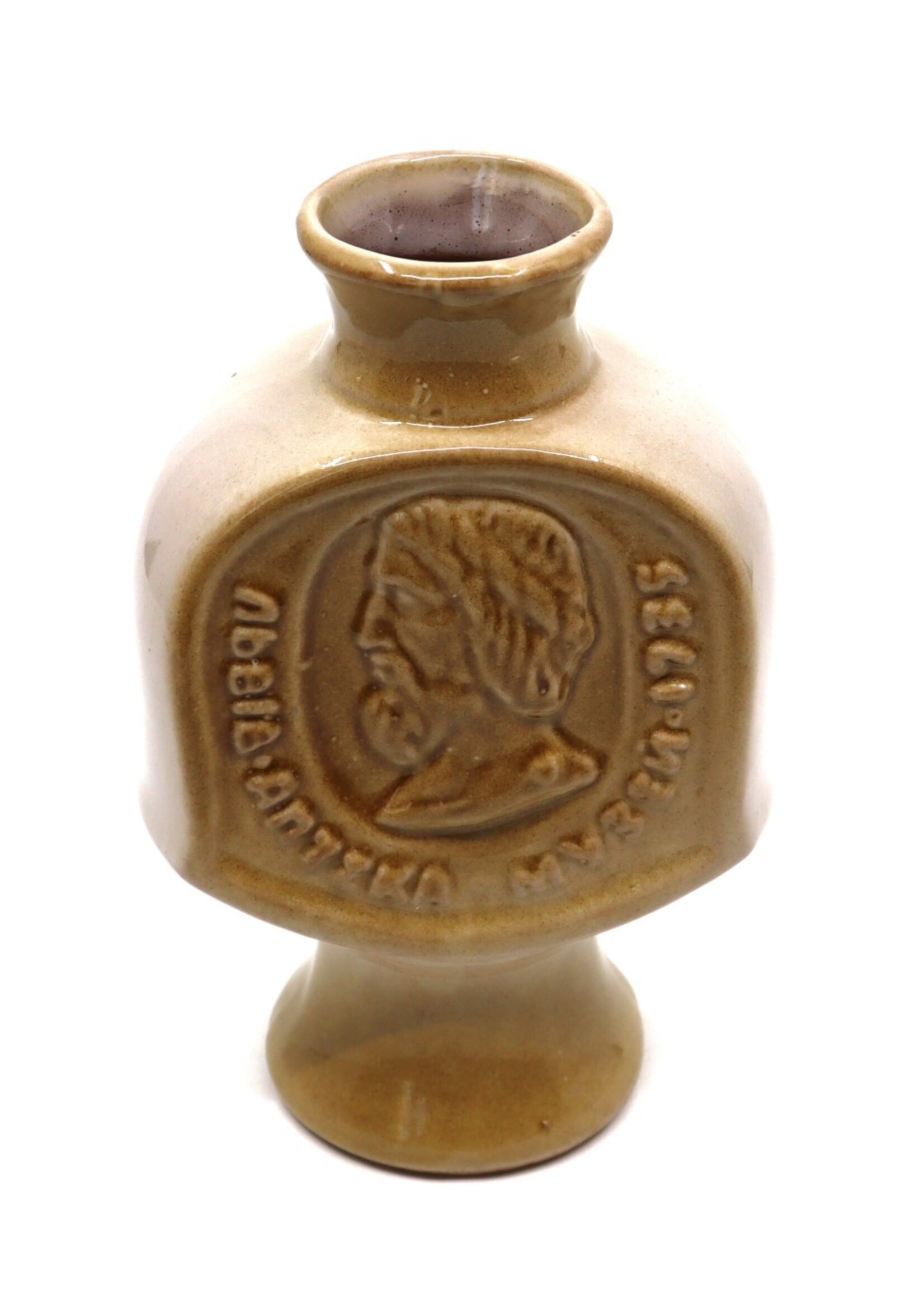 HOME - Decorative Small Bottle " Lviv Farmacy- Museum 1735"  Majolica Ceramics   made in Ukraine Lviv KLSF