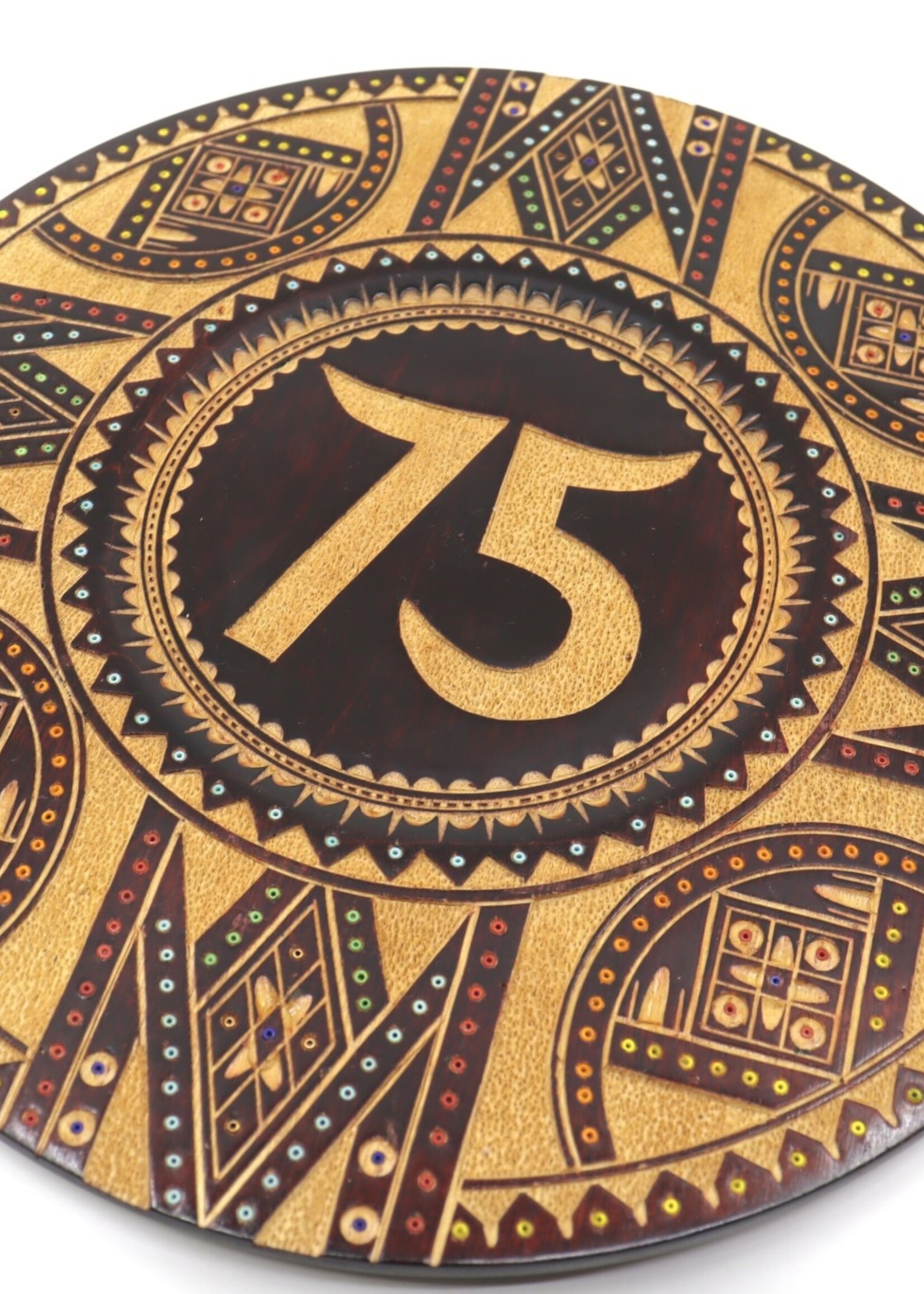 DECOR - Wood Wall Plate Anniversary, Carved by Jaroslaw Romaniuk, Winnipeg