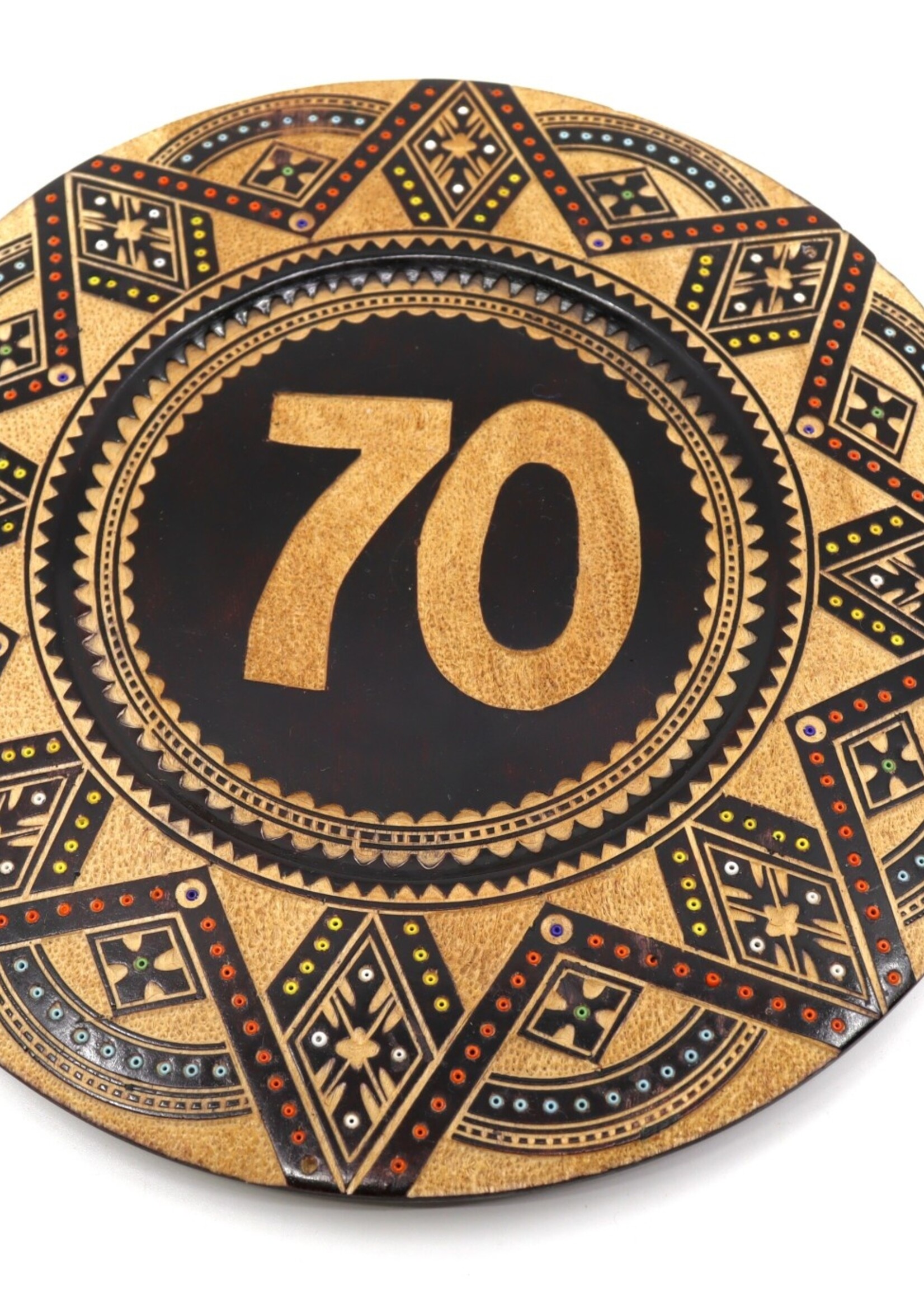 DECOR - Wood Wall Plate Anniversary, Carved by Jaroslaw Romaniuk, Winnipeg