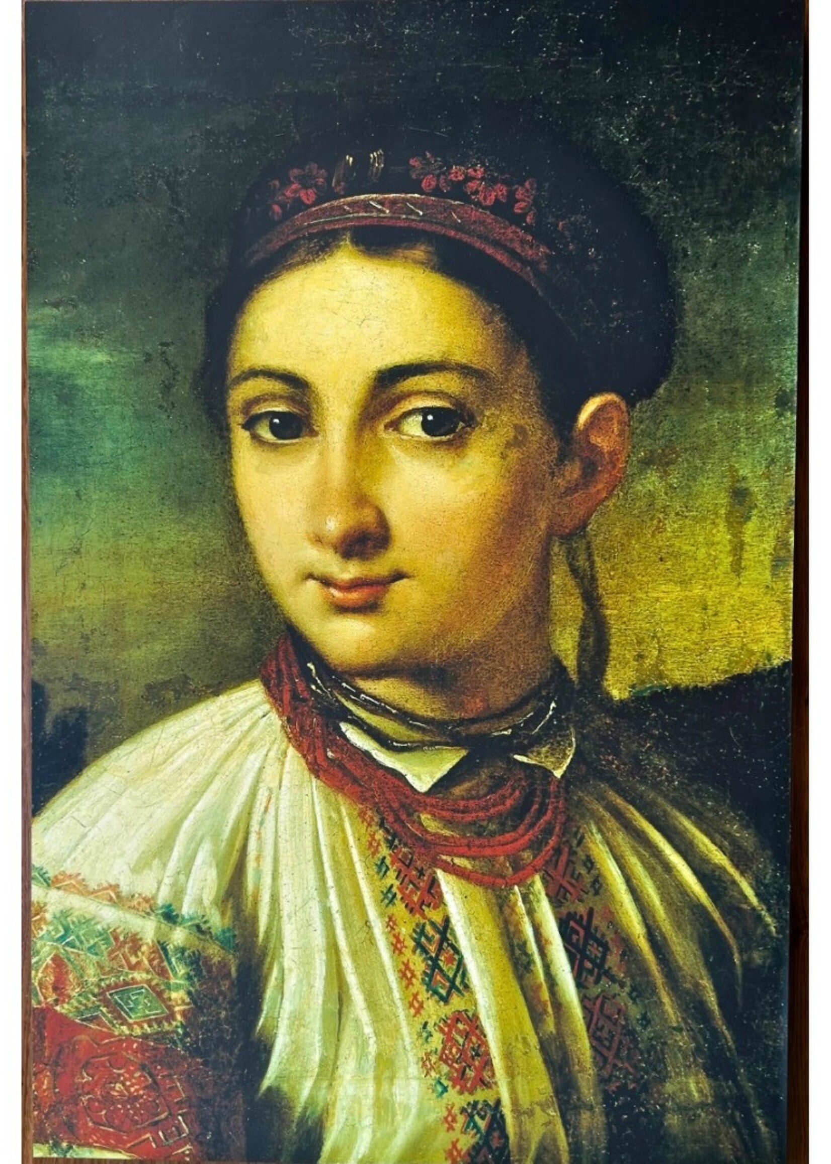ART - "Girl from Podoliya", 1804-1812, reproduction by Vasiliy Tropinin 51x37",  Courtesy of National Art Museum in Kyiv  " Five Centuries of Ukrainian Art"