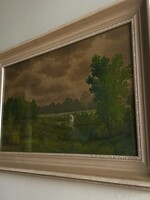 ART - Original  Landscape painting Oil on Canvas, Framed, signed by author