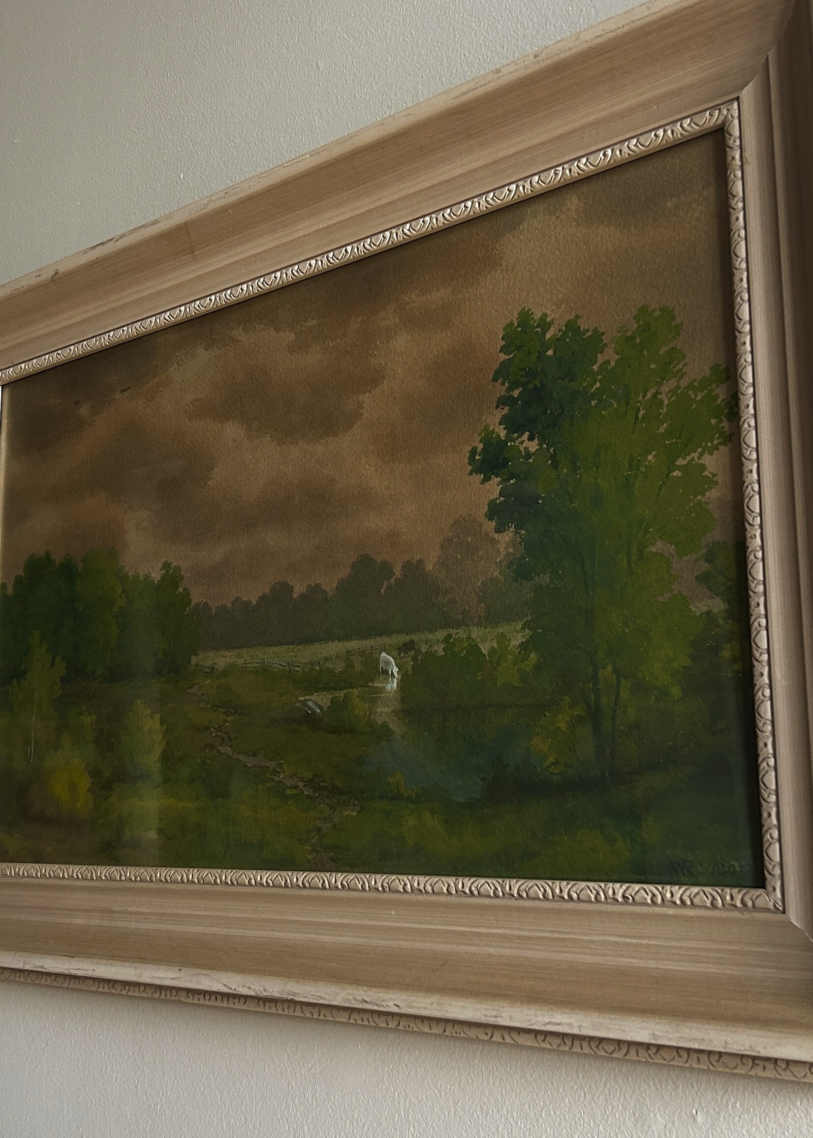 ART - Original  Landscape painting Oil on Canvas, Framed, signed by author