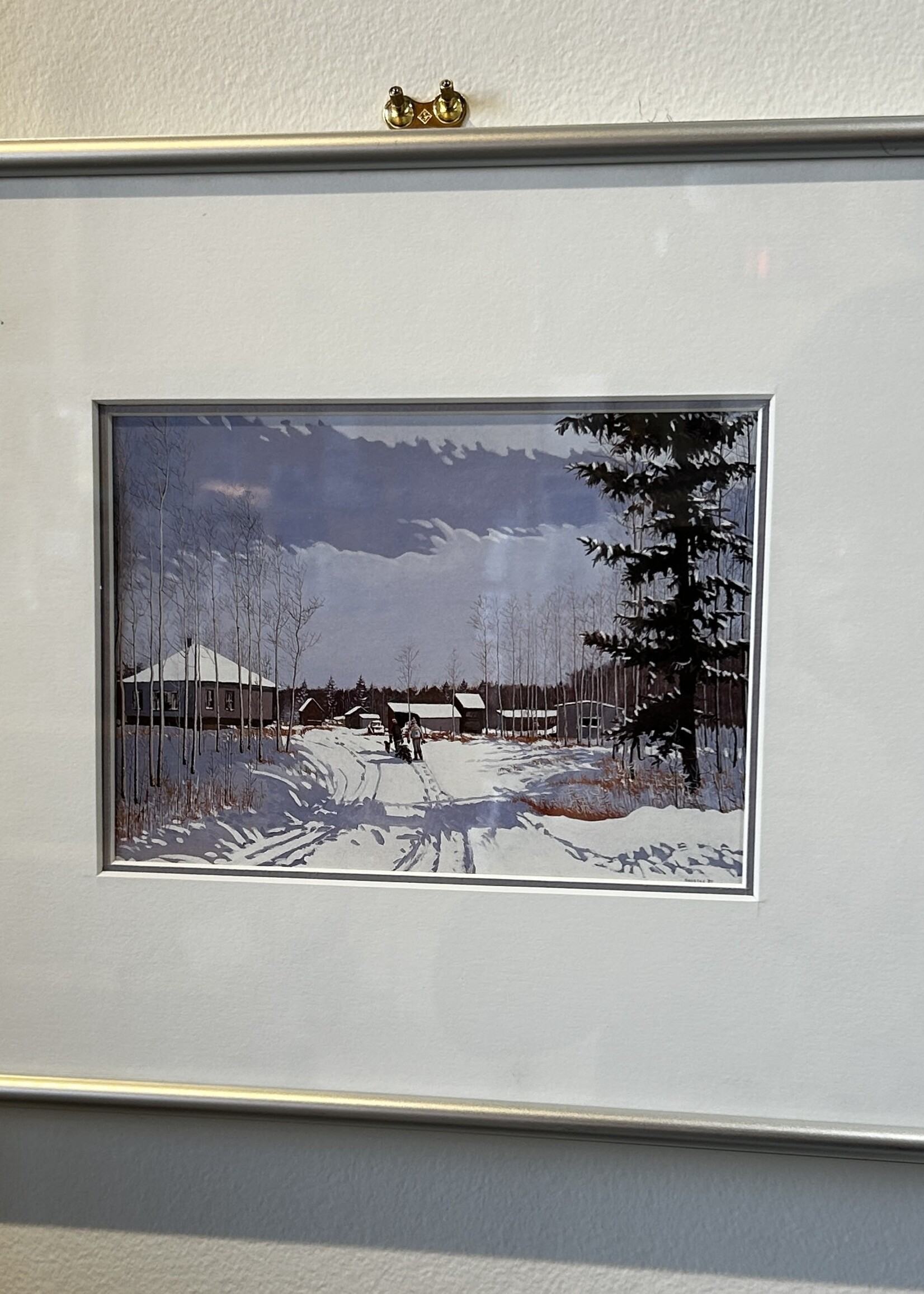 ART-  Framed print " Yalenka"/" Bringing the  Christmas Tree,"  by Peter Shostak, 10 x12"