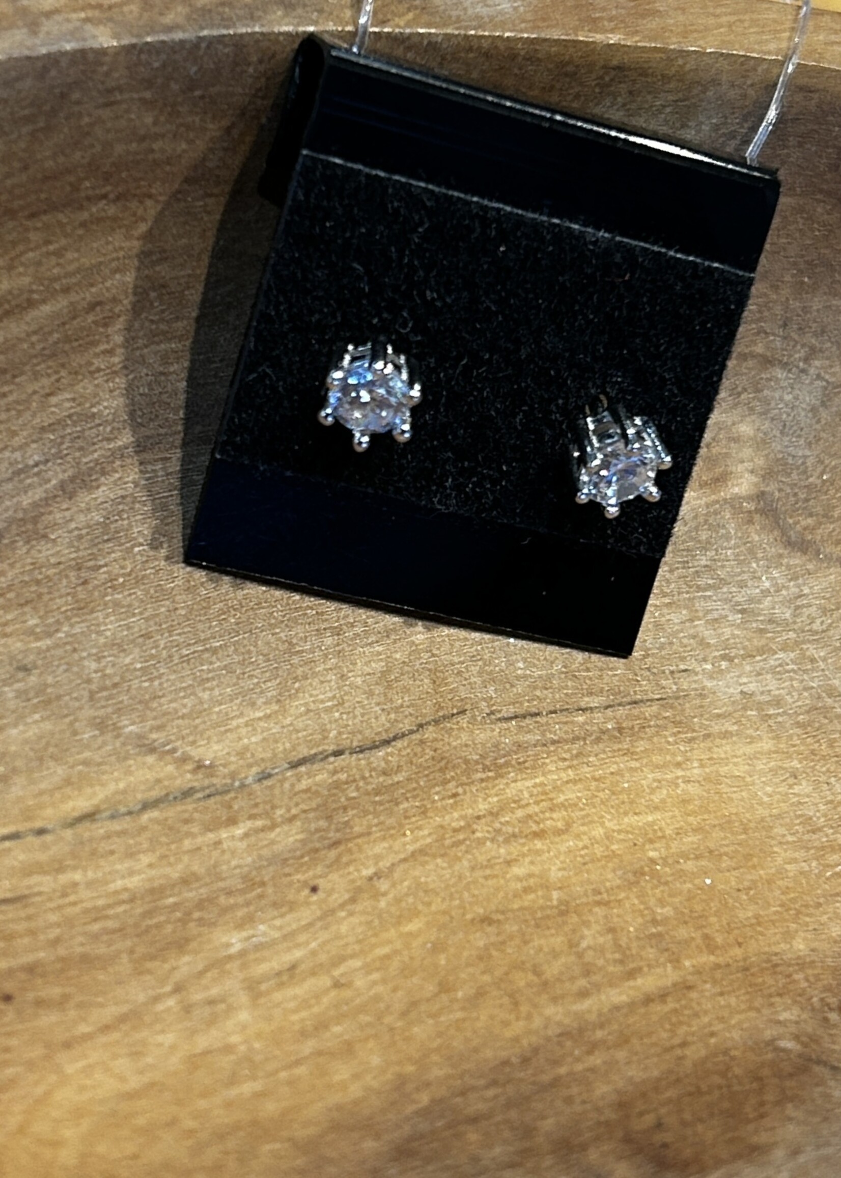 JEWELRY - Earrings, Stud ,  925 Sterling Silver with Cubic Zirconia