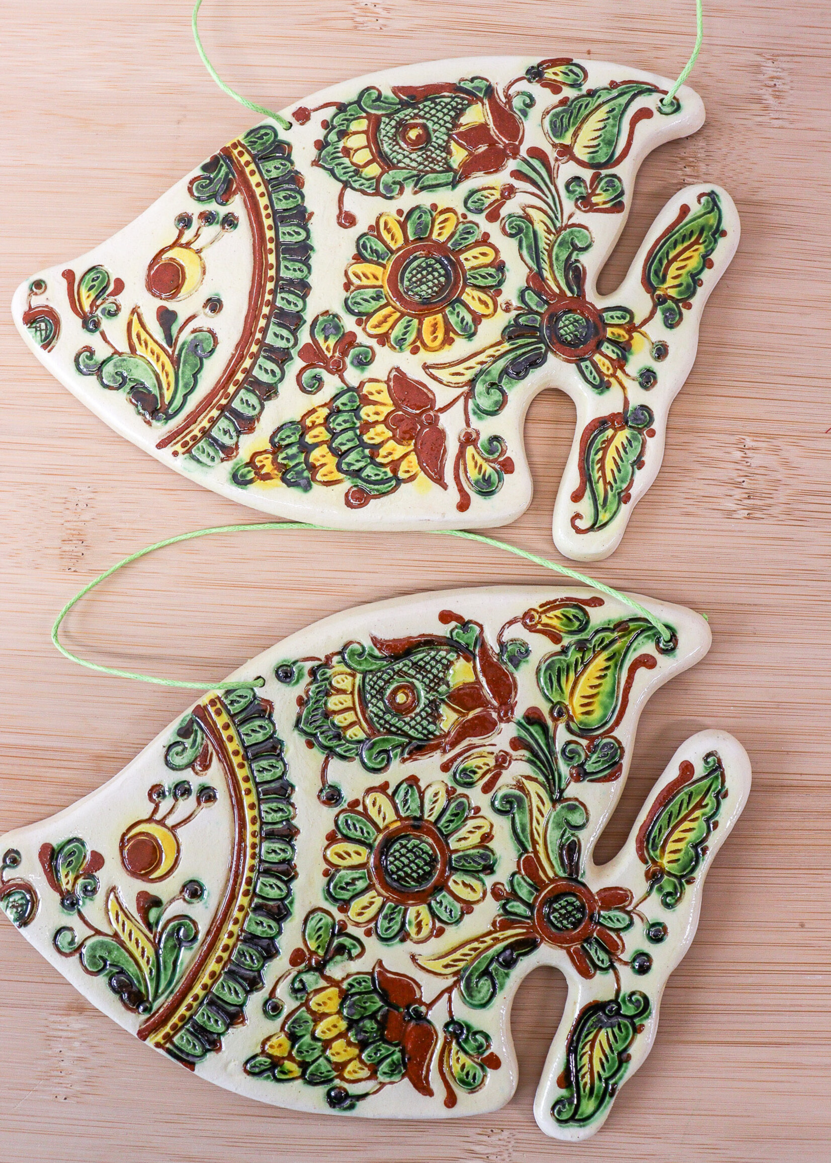 DECOR - Ceramics  Fish, Christmas Ornament/Kosiv Ukraine