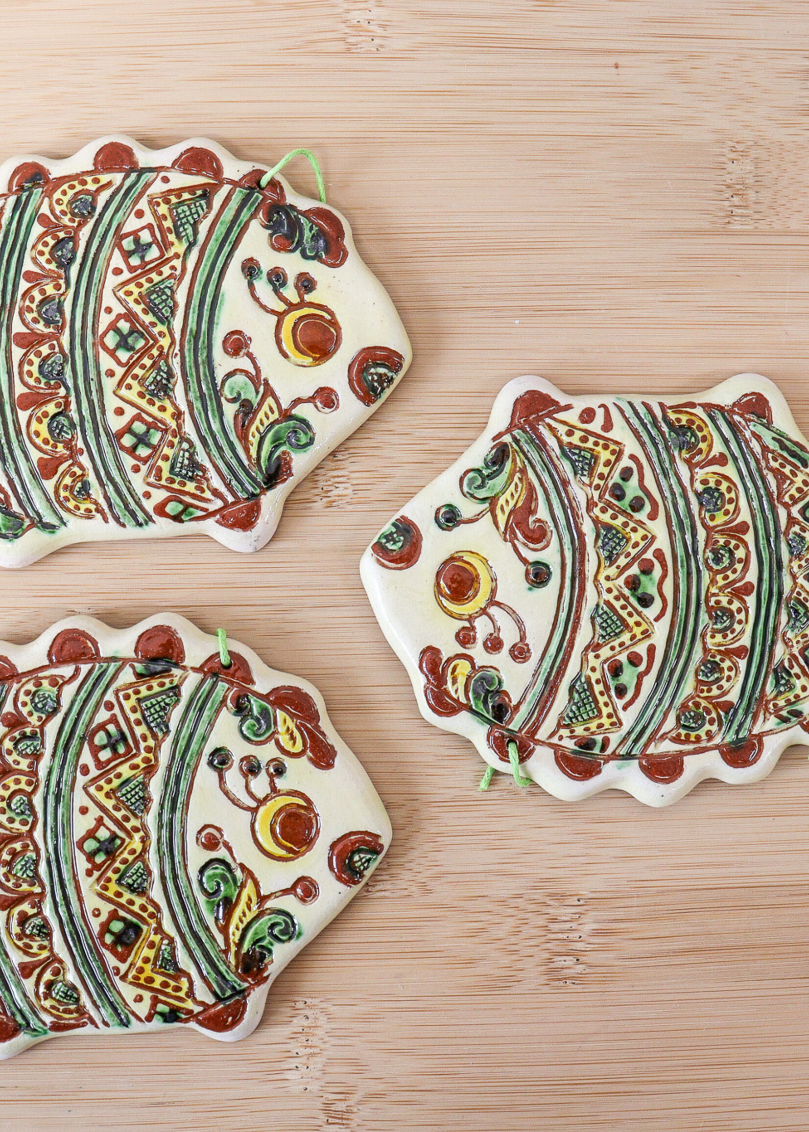 DECOR - Ceramics Small Fish, Christmas Ornament/Kosiv Ukraine