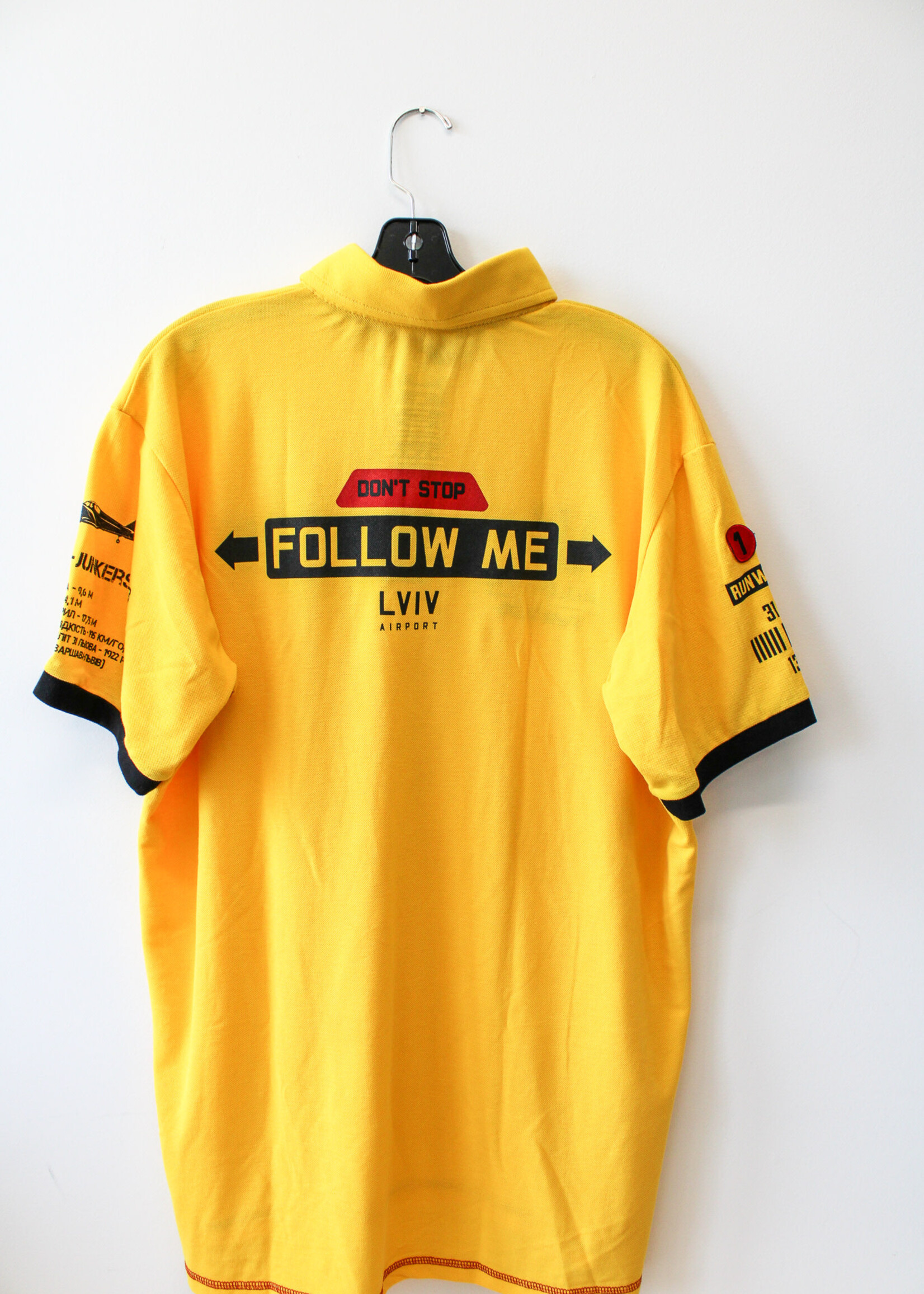 APPAREL - (M) POLO - Yellow, "UA", Short Sleeve