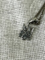 JEWELRY -  JEWELRY - Sterling Silver Tryzub & Chain  Silver, Figaro style, 20"