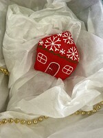 HOME -   House,  Koza Dereza Red Ornament, Vanilla Collection, Textale, Hand-painted, Hand-made