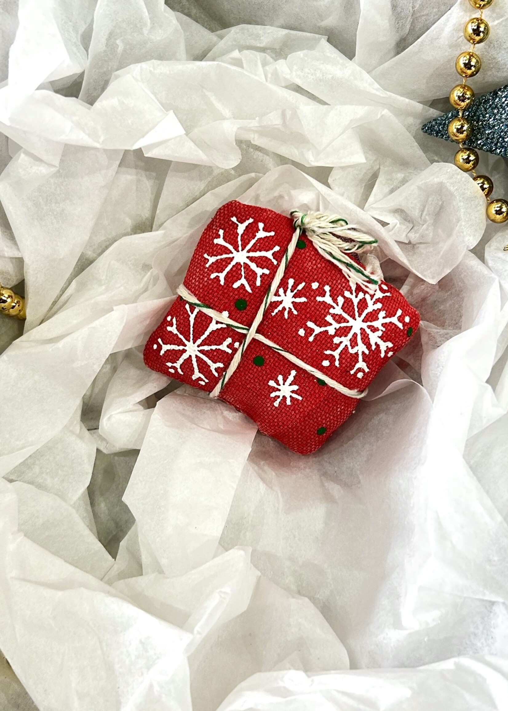 HOME -   Gift,  Koza Dereza Red Ornament, Vanilla Collection, Textale, Hand-painted, Hand-made