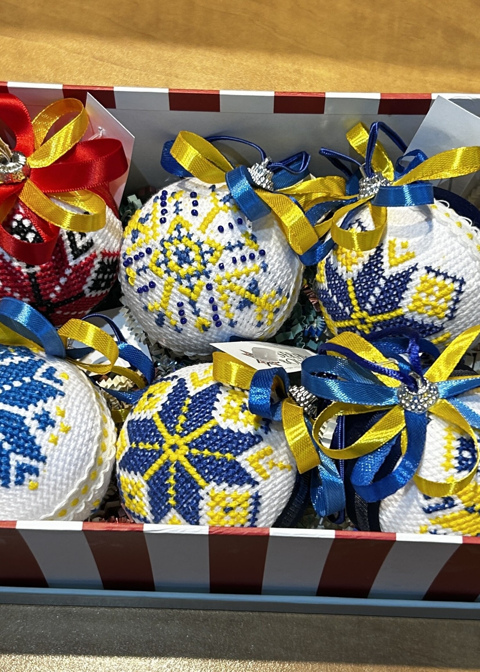 HOME - Christmas Ornaments Embroidered CrossStitching