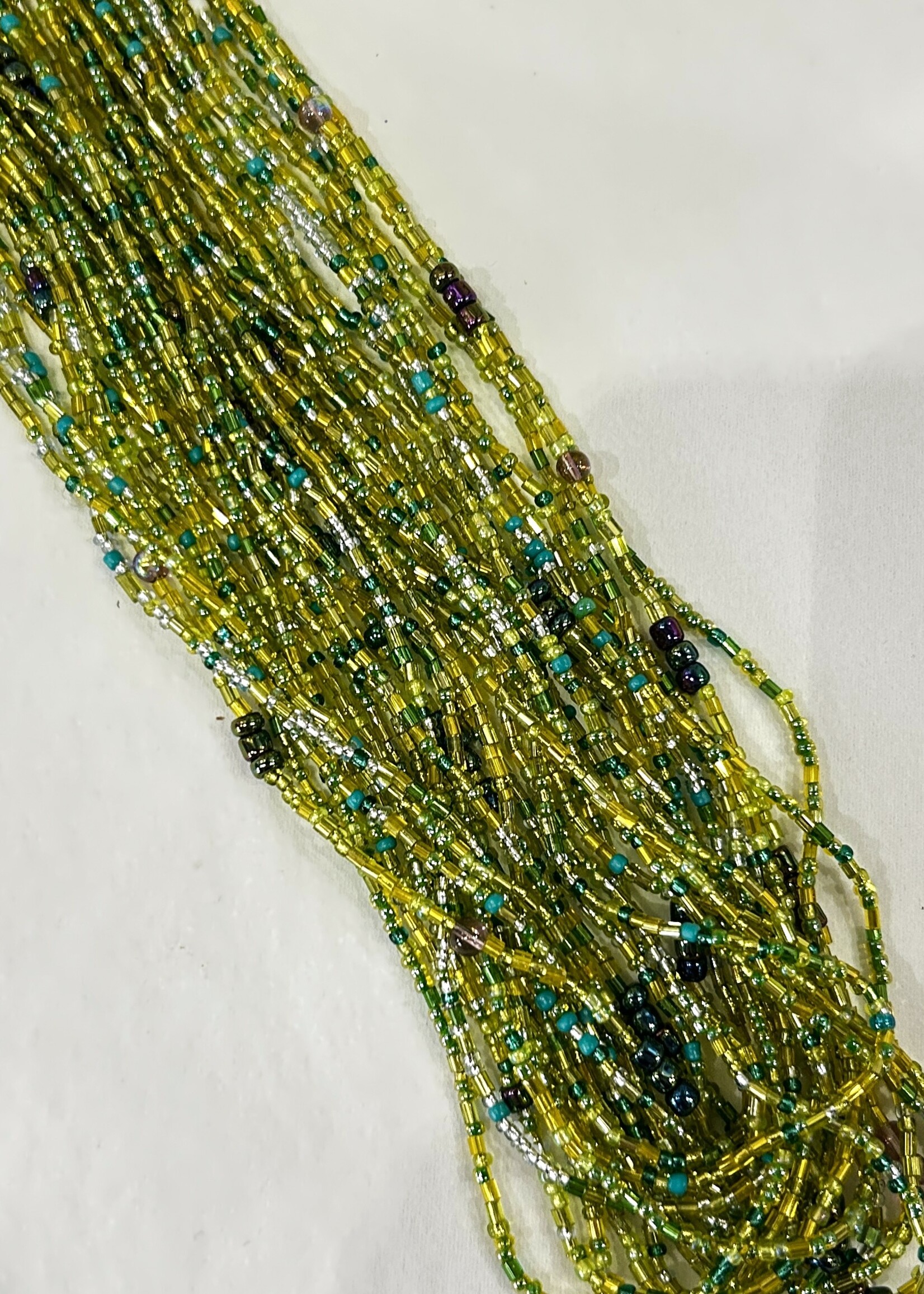 ACCESSORIES -  Necklace, 7-9", Glass Beads/ Multiple strand/ Silver Lock