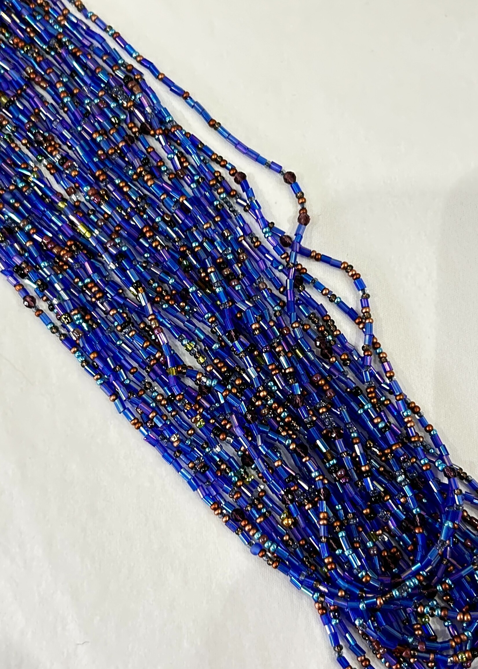 ACCESSORIES -  Necklace, 7-9", Glass Beads/ Multiple strand/ Silver Lock