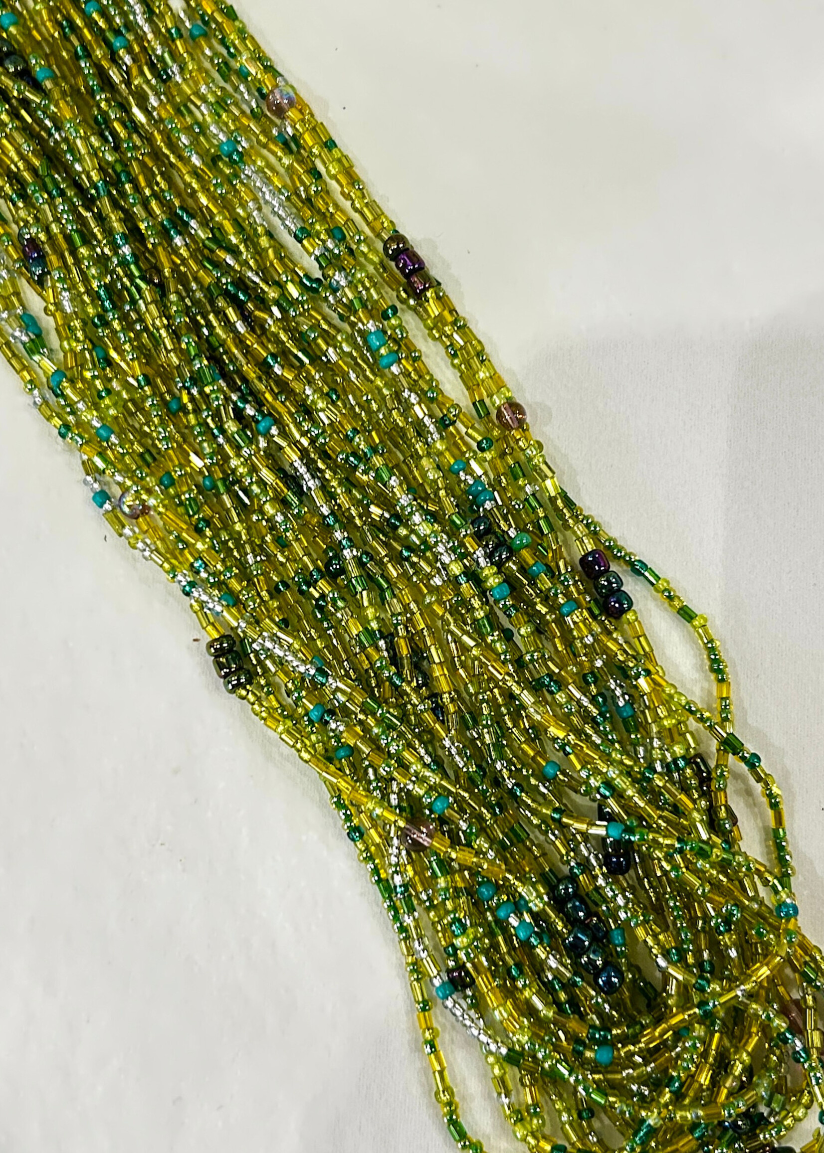 ACCESSORIES -  Necklace, 7-9", Glass Beads/ Multiple strand/ Silver Lock