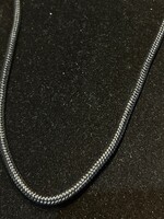JEWELRY - Black  Silk Rope  with 925 Sterling Silver unique folk design Lock, size 60",  for men's