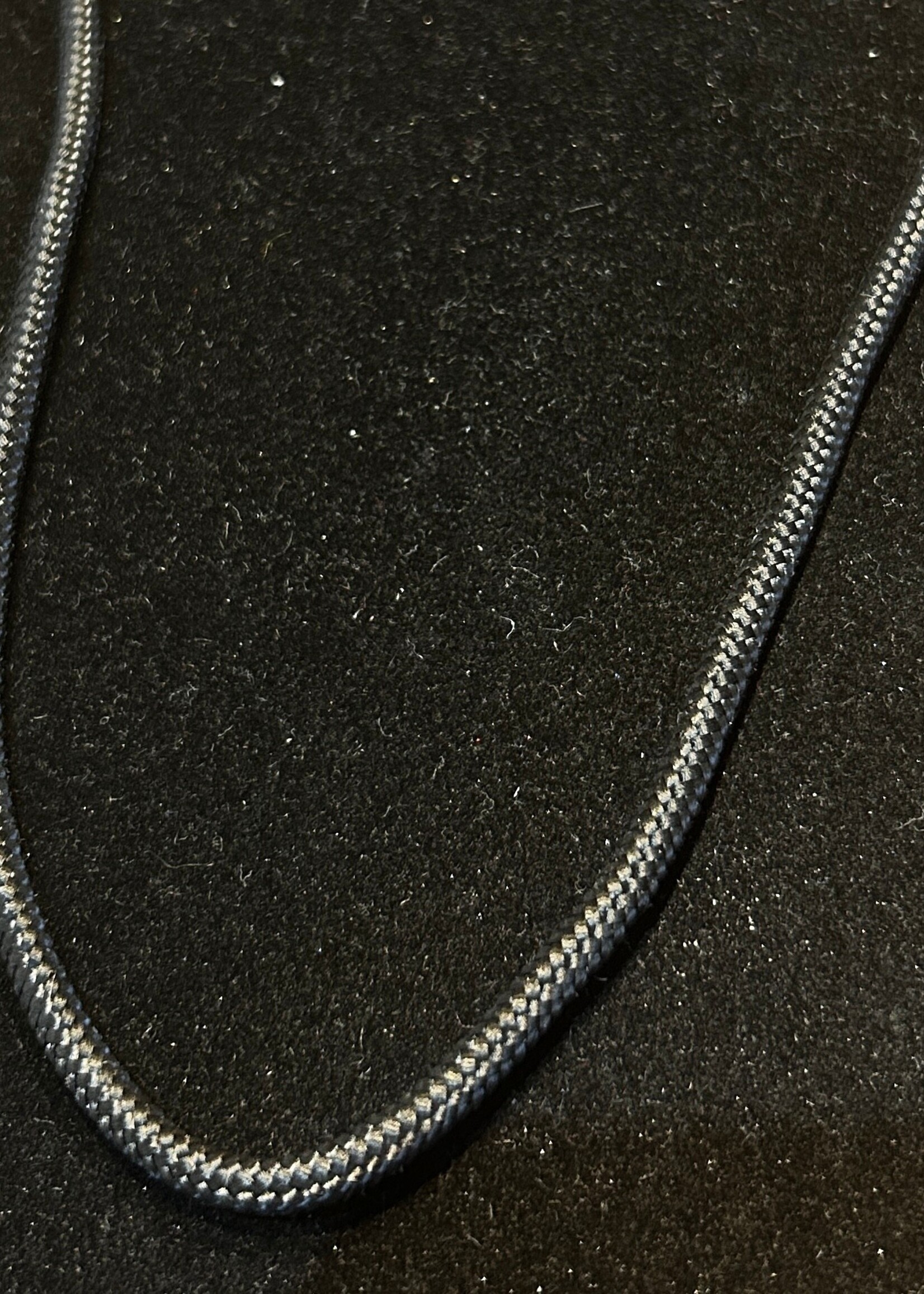 JEWELRY - Black  Silk Rope  with 925 Sterling Silver unique folk design Lock, size 60",  for men's