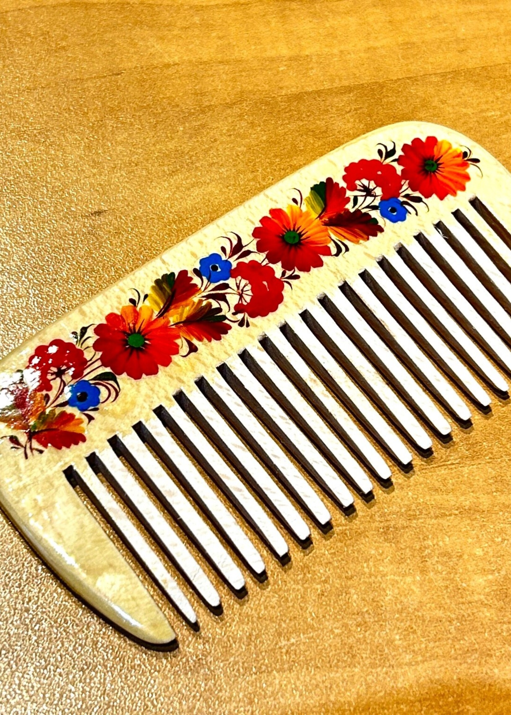 HOME - Petrykivka Style Wooden Comb 4.5x2"