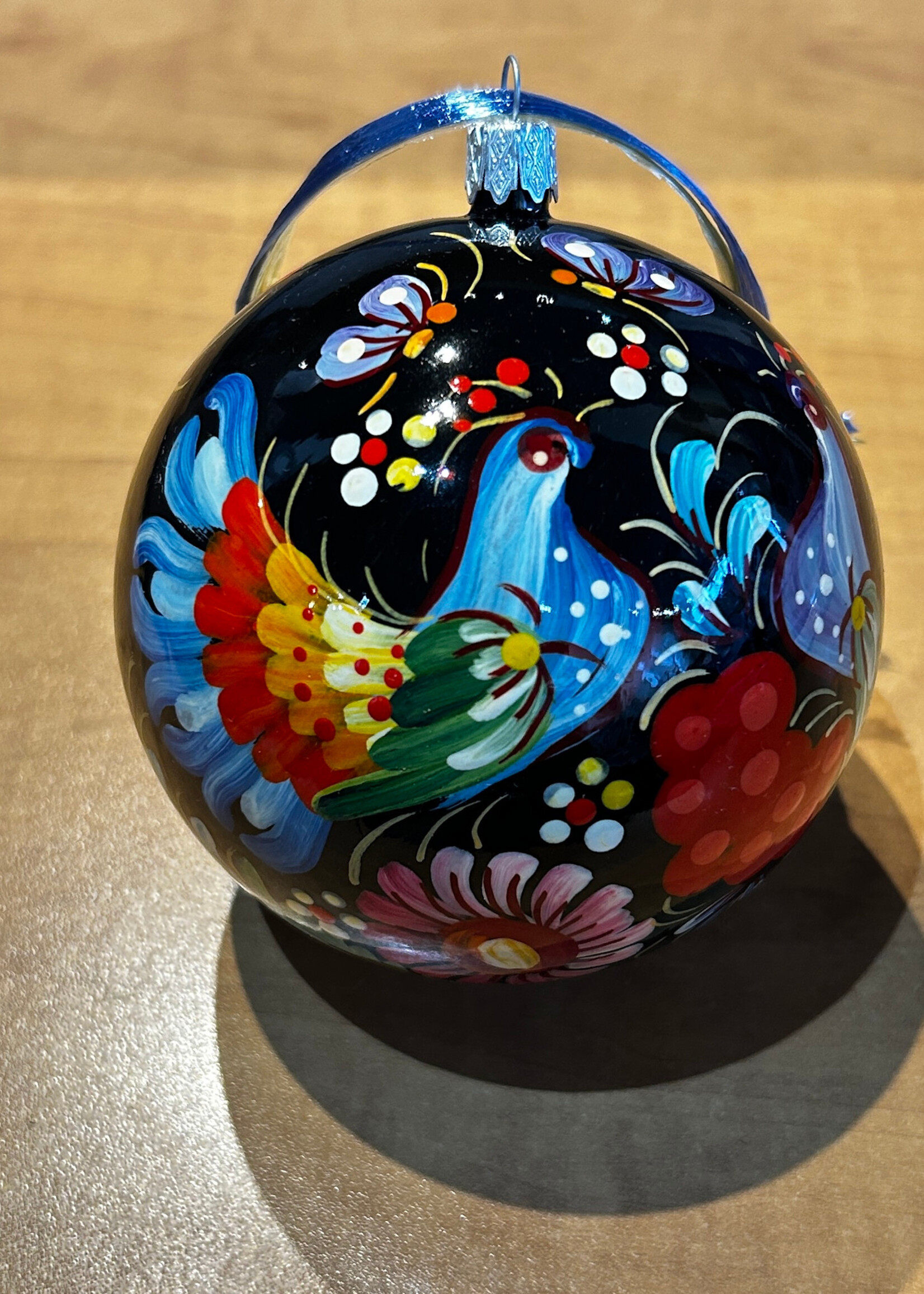 HOME - Decor -Petrykivka  Christmas Ornament Ball Big 4.5"