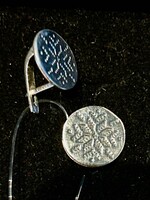 JEWELRY - Earrings Level Back "Vyshyvanka"  Round,  925 Sterling Silver