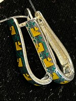 JEWELRY -Earrings 925 Sterling Silver with Enamel  Vyshyvanka Yellow