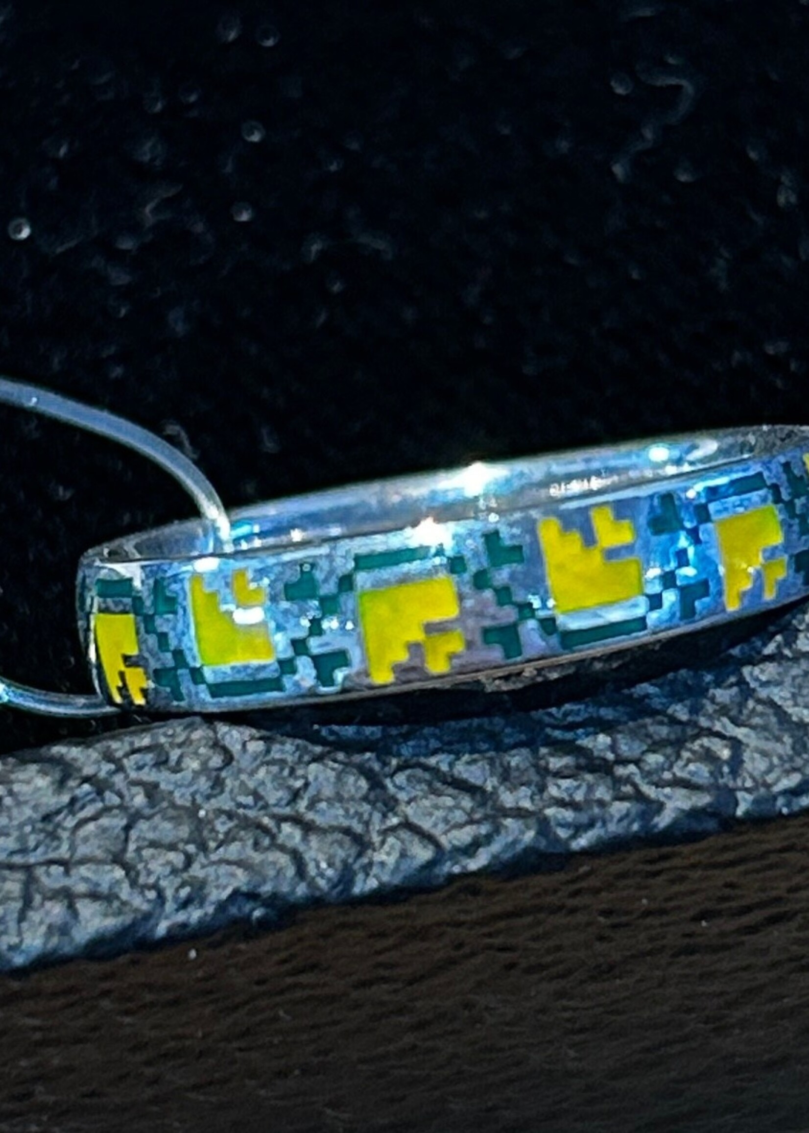 JEWELRY -925 Sterling Silver Ring with Enamel Red & Black Vyshyvanka