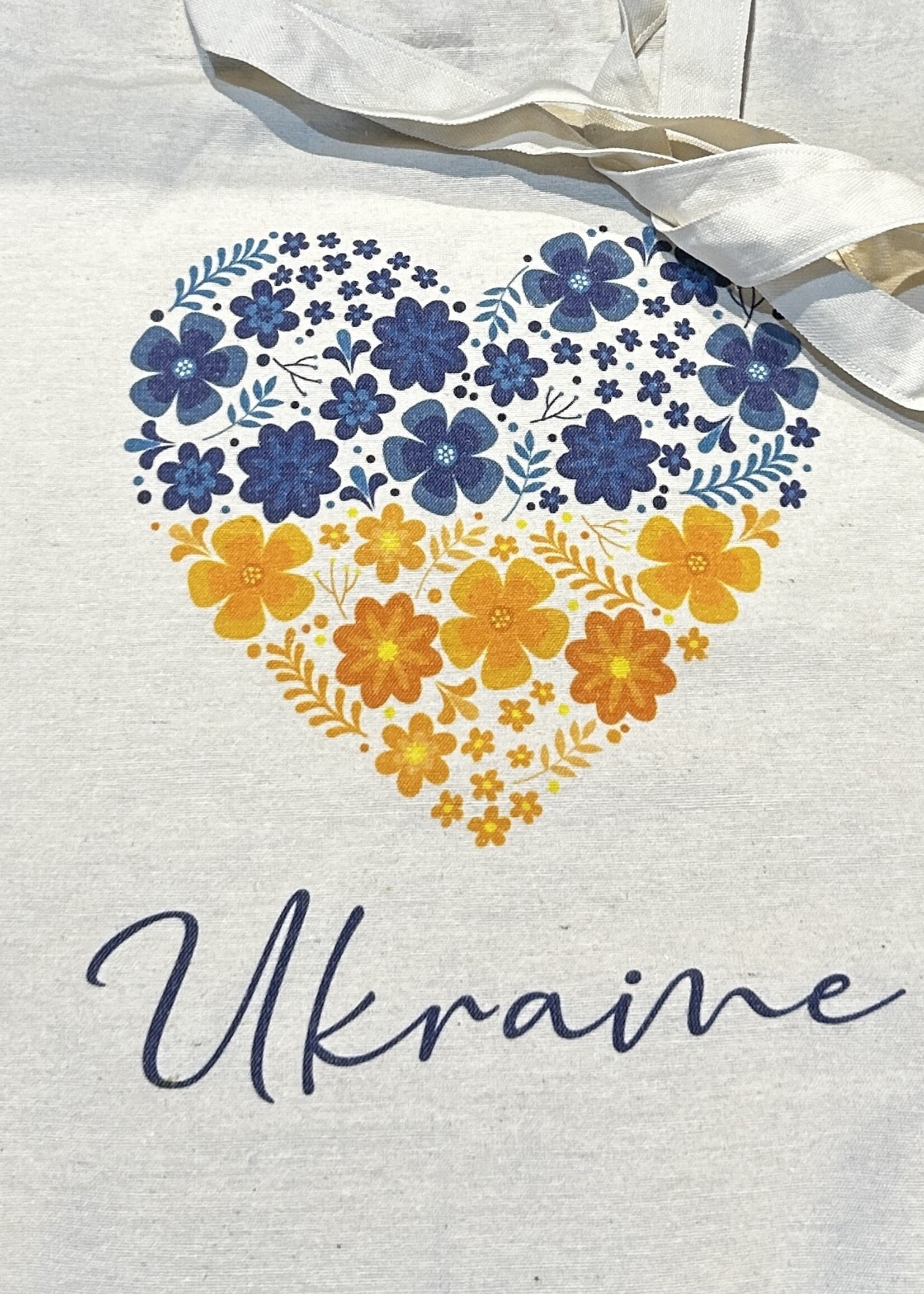 ACCESSORIES - Tote, Presentville Beige bag with Ukrainian motif print