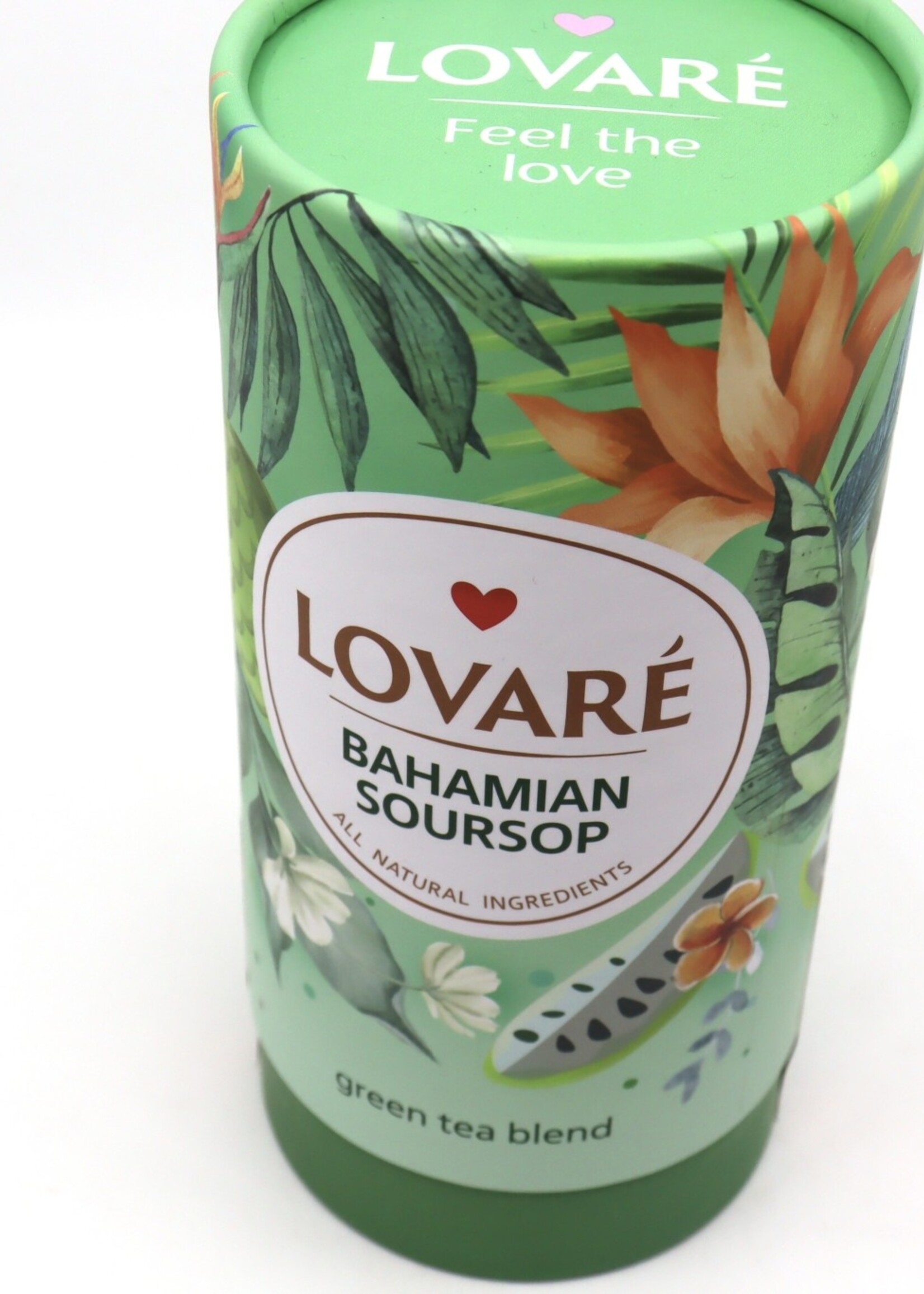FOOD - Tea LOVARE Bahamian Soursop, all natural ingredients, green tea blend, 80 gr, Ukraine