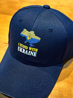 ACCESSORIES - Baseball Cap, I Stand with Ukraine,  Map/Tryzub, Navy Blue