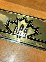 HOME - Tryzub / Maple Leaf Gold License Plate