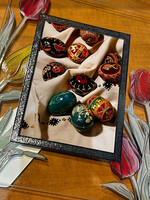 HOME - Photo Frame Glass / Silver "Tulips"