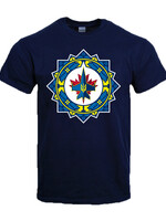 APPAREL - T-Shirt (W) , Black, size M, Exclusive Winnipeg - Jets, Ukrainian Logo Heritage Apparel from True North Blue Large