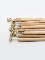 PYSANKA - Kistka F  ( Wood/Brass, 0.3 mm) Green , cleaning tool (wire)