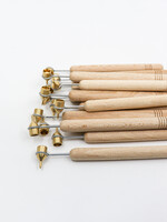 PYSANKA - Kistka M  ( Wood/Brass, 0.4 mm) Blue with a cleaning tool for tip (wire)